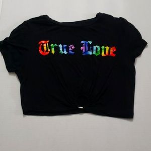 Black gay pride crop top